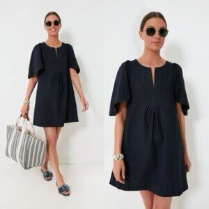 Pomander Place Navy Blue Finley Flutter Sleeve Relaxed Fit Mini Dress Size M